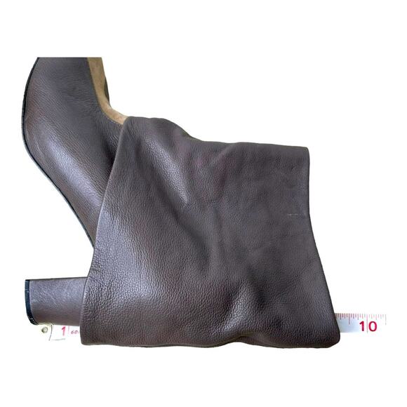 See by Chloe Melia Two Tone Leather Suede Foldover Heeled Boots Size 40 - Picture 7 of 15